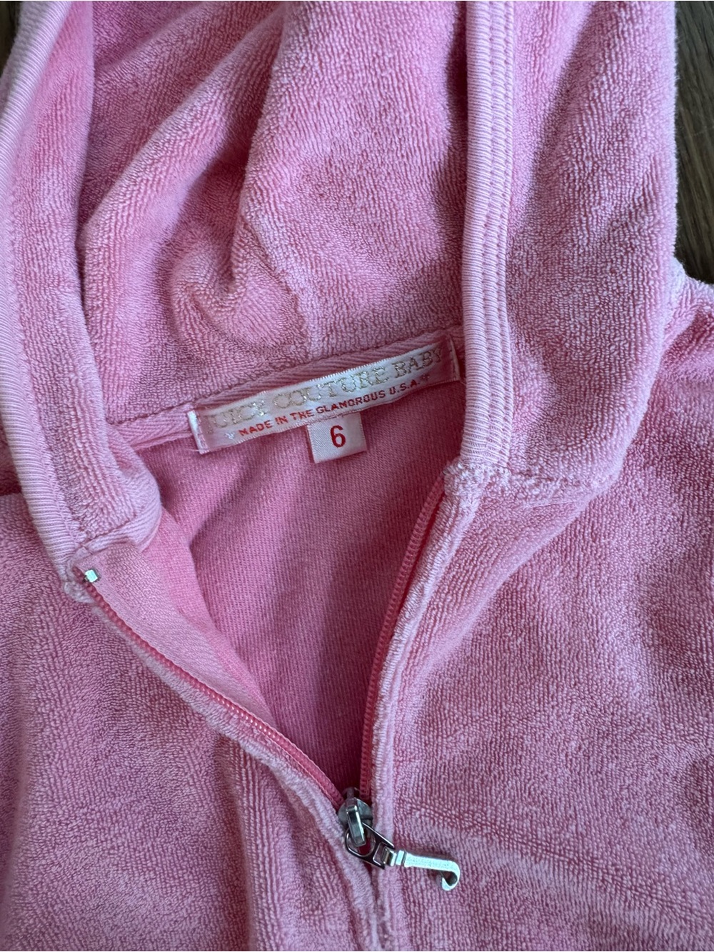 Juicy Couture Pink Hooded Zip-Up Sweatshirt for Kids - Picture 2 of 2